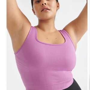 Knix Good to Go Seamless Crop Tank (BLUE, M)